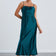 Green Satin Cami Dress with Delicate Lace