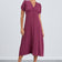 Buttoned Shirt Midi Dress in Purple