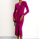 Regal Purple Allure Tory Long Sleeve Midi Dress