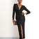 Glamorous Black Long Sleeve Twisted Maxi Dress