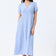 Effortless Button-Up Midi Dress in Soft Blue Linen