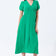 Effortless Button-Up Midi Dress in Soft Green Linen