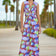 Sleeveless Twist Wrap Maxi Dress in Multicolour Leopard print