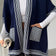 Soft Knit Open-Front Cardigan in Navy