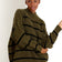 Olive Grove Green Knit with Balloon Sleeves