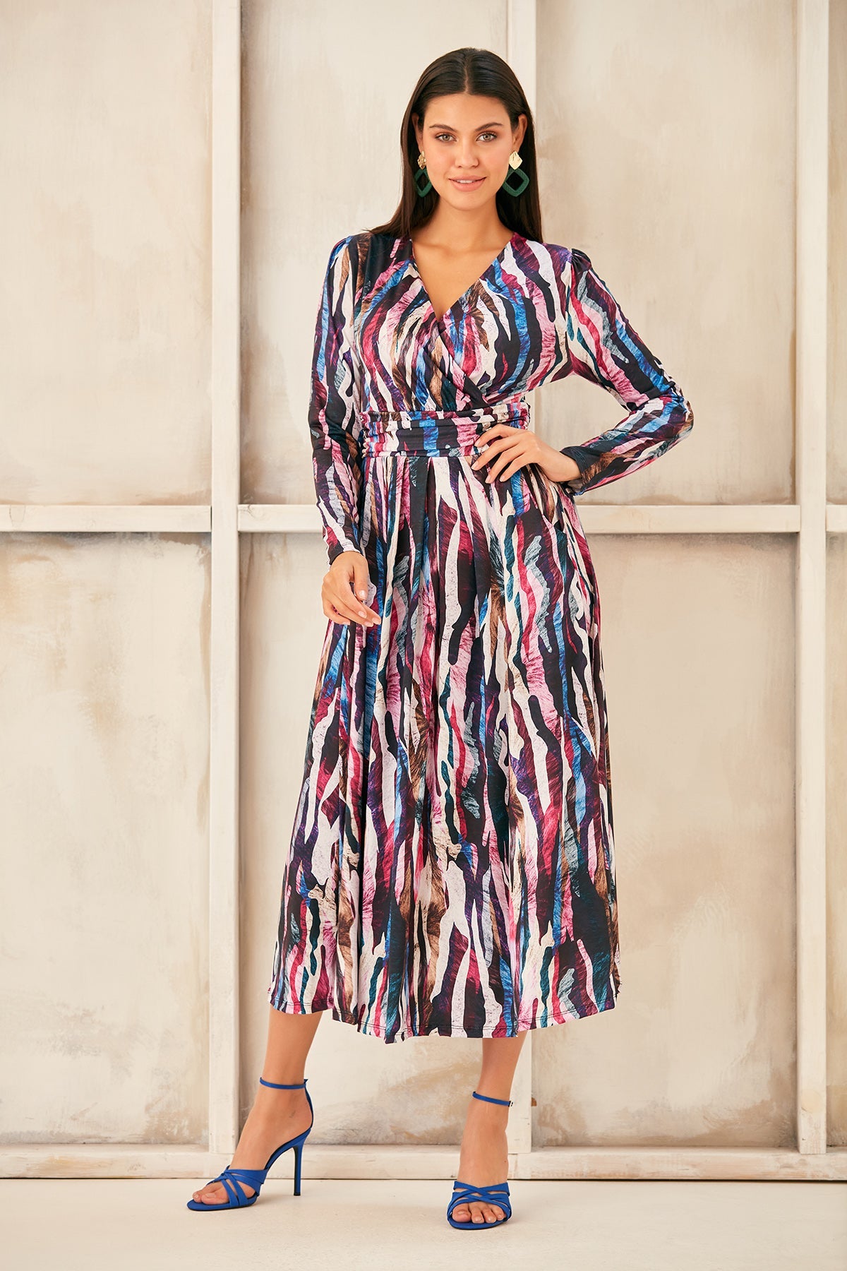 Long sleeve a line hotsell maxi dress