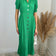 Green Linen Style Shirt Dress