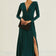 Viki Long Sleeve Maxi Dress in Dark Green