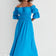 Bardot Elasticated Maxi Dress in Blue