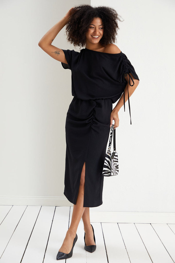 Black off shops shoulder summer dress