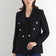 Midnight Noir Tweed Double Breasted Blazer