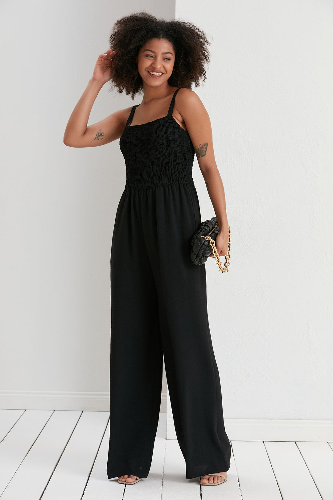 Summer Jumpsuits Wide leg Jumpsuit Black Cami Summer Jumpsuit Jenerique